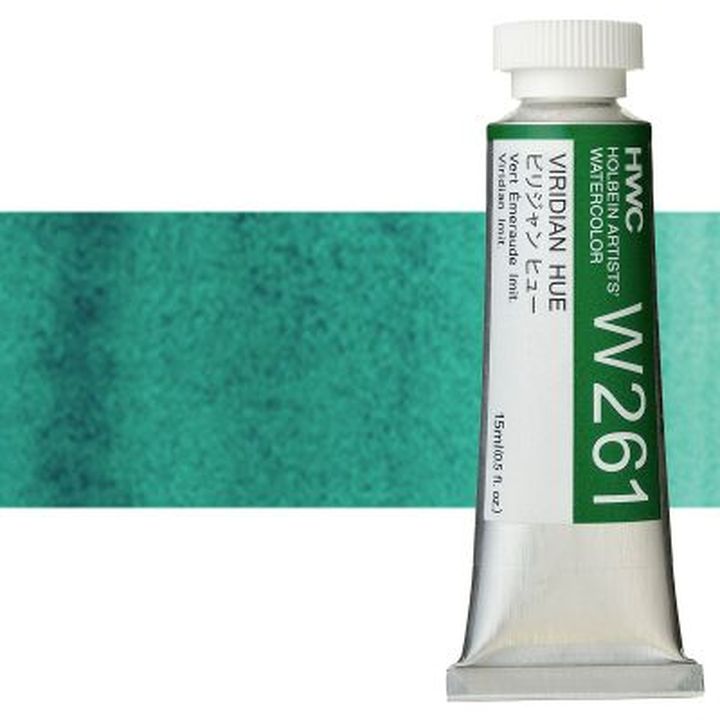 Profesionalne akvarel boje Holbein Artists 15 ml | zelene nijanse — slika 5