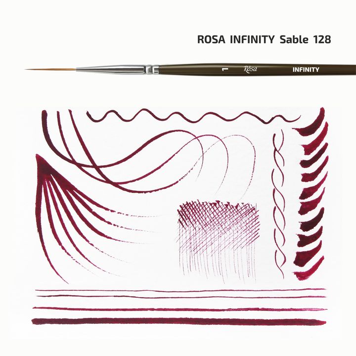 ROSA INFINITY 128 Sable Liner Brush πινέλο | Διάφορα μεγέθη