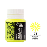 ROSA TALENT Φθορίζουσα ακρυλική μπογιά για υφάσματα 20 ml | Διάφορες αποχρώσεις