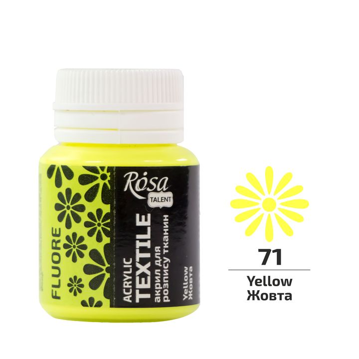 ROSA TALENT Φθορίζουσα ακρυλική μπογιά για υφάσματα 20 ml | Διάφορες αποχρώσεις