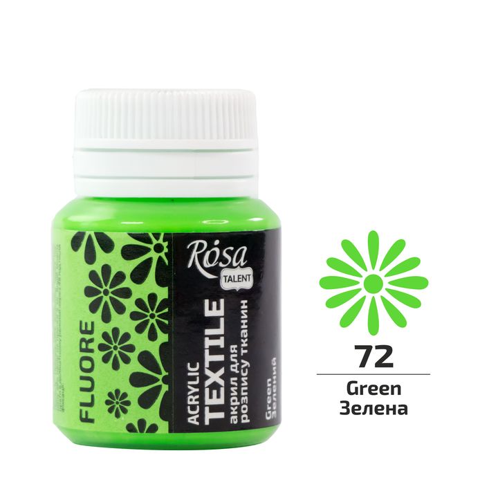 ROSA TALENT Φθορίζουσα ακρυλική μπογιά για υφάσματα 20 ml | Διάφορες αποχρώσεις