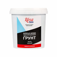 Ακρυλικό Gesso μαύρο ROSA Studio – 500 ml