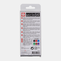 Sakura Pigma Micron 01 τεχνικοί μαρκαδόροι 0,25 mm σετ 6 χρωμάτων