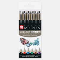 Sakura Pigma Micron 05 fineliner 0,45 mm – σετ 6 χρωμάτων