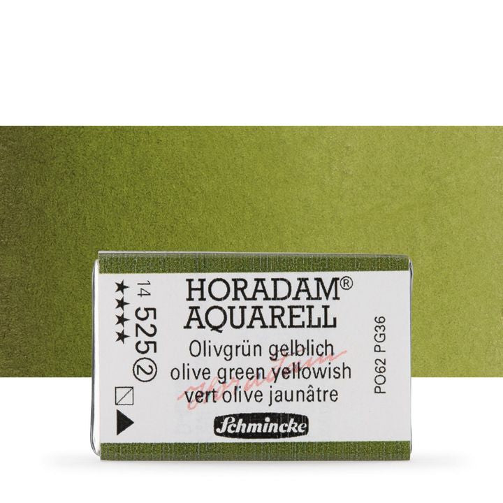 Κύβος ακουαρέλας Schmincke Horadam – 525 Olive Green Yellowish
