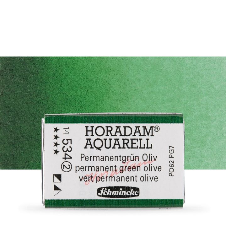 Κύβος ακουαρέλας Schmincke Horadam – 534 Permanent Green Olive