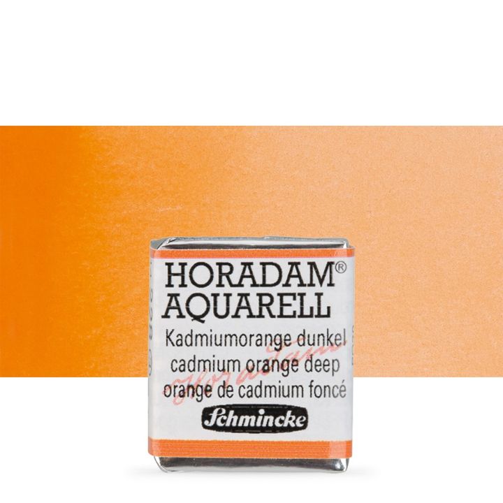 Κύβος ακουαρέλας Schmincke Horadam – 228 Cadmium Orange Deep