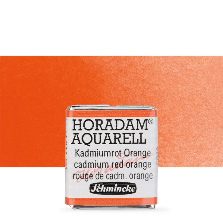 Κύβος ακουαρέλας Schmincke Horadam – 348 Cadmium Red Orange