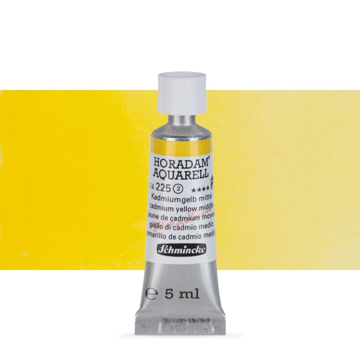 Χρώματα ακουαρέλας Schmincke Horadam σε σωληνάριο 5 ml – 225 Cadmium Yellow Middle