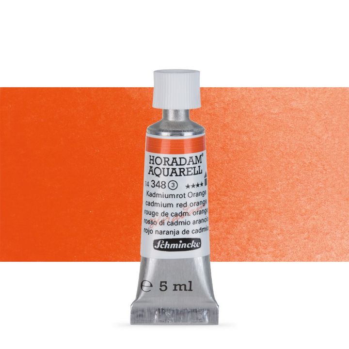 Χρώματα ακουαρέλας Schmincke Horadam σε σωληνάριο 5 ml – 348 Cadmium Red Orange