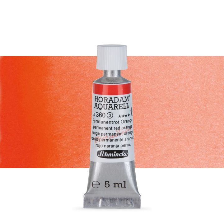 Χρώματα ακουαρέλας Schmincke Horadam σε σωληνάριο 5 ml – 360 Permanent Red Orange