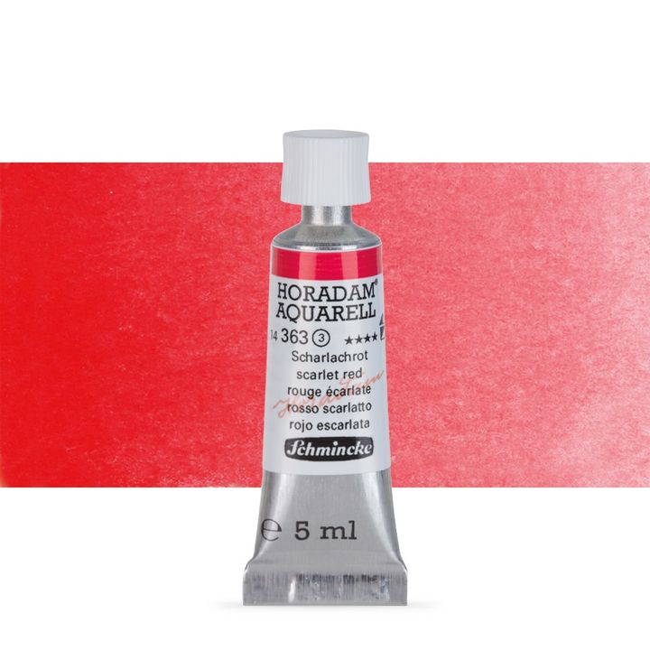 Χρώματα ακουαρέλας Schmincke Horadam σε σωληνάριο 5 ml – 363 Scarlet Red