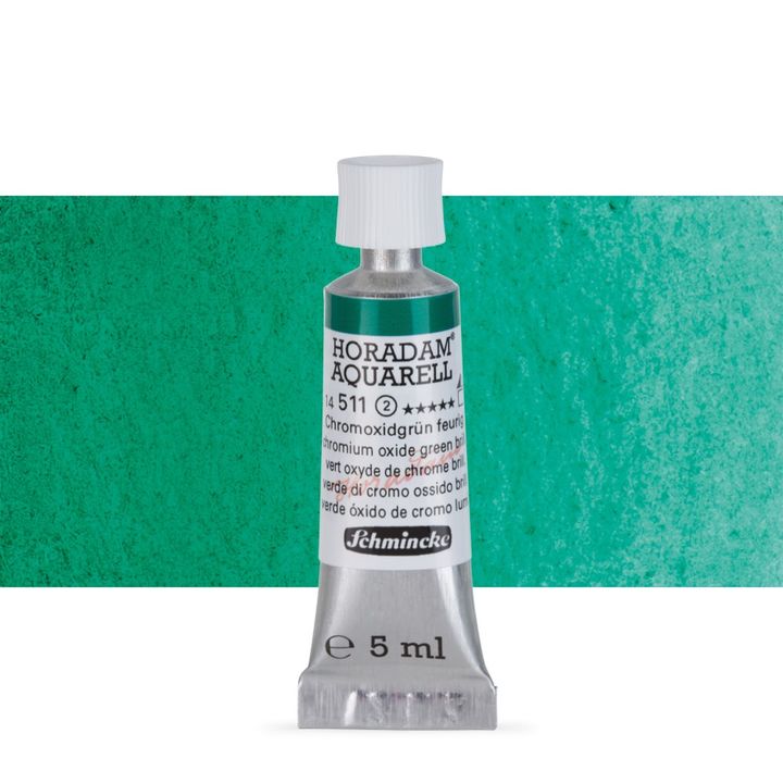Χρώματα ακουαρέλας Schmincke Horadam σε σωληνάριο 5 ml – 511 Chromium Oxide Green Brilliant