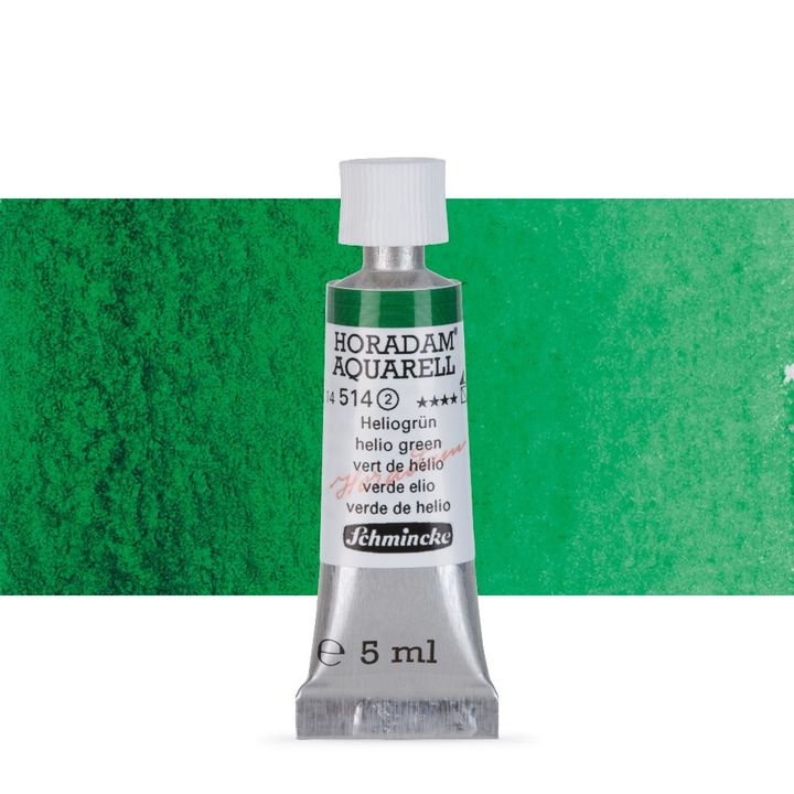 Χρώματα ακουαρέλας Schmincke Horadam σε σωληνάριο 5 ml – 514 Helio Green