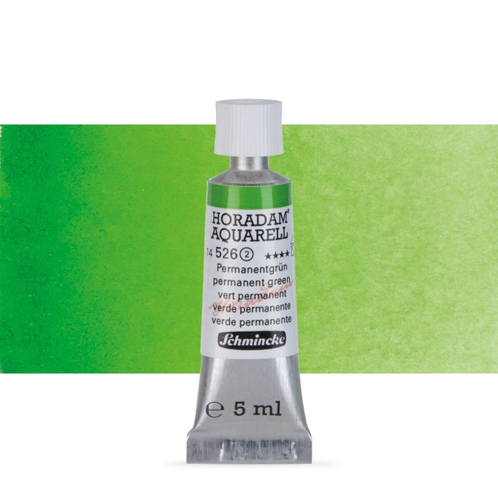 Χρώματα ακουαρέλας Schmincke Horadam σε σωληνάριο 5 ml – 526 Permanent Green