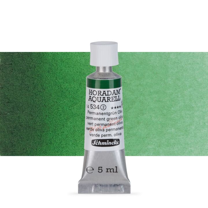 Χρώματα ακουαρέλας Schmincke Horadam σε σωληνάριο 5 ml – 534 Permanent Green Olive