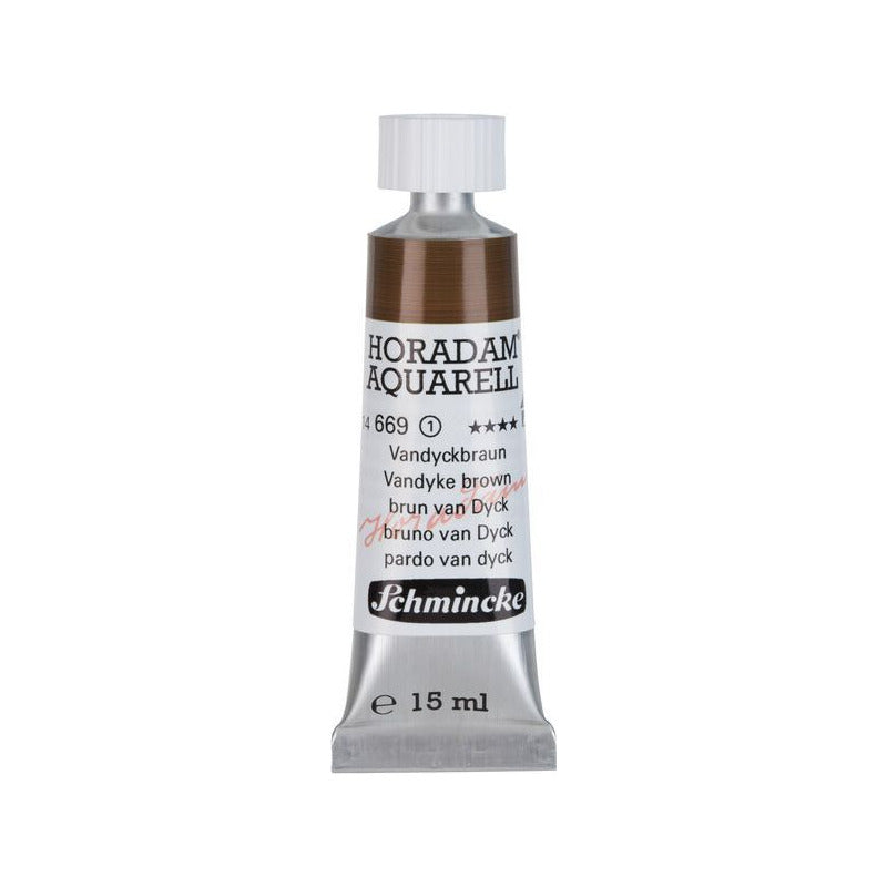 Schmincke Horadam χρώμα ακουαρέλας σε σωληνάριο 15 ml - Onetz – 669 Καφέ Van Dyck
