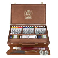 Schmincke MUSSINI ξύλινη κασετίνα με χρώματα 15 x 35 ml και λευκό 150 ml