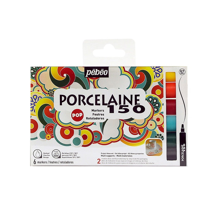 Σετ 6 μαρκαδόρων για πορσελάνη porcelaine 150 -POP