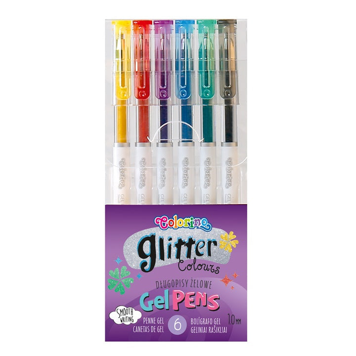 Σετ 6 στυλό Gel Glitter Colorino