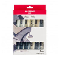 Σετ ακρυλικών χρωμάτων AMSTERDAM dream and create Grey 12 x 20ml