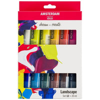 Σετ ακρυλικών χρωμάτων AMSTERDAM dream and create Landscape 12x20ml