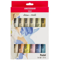 Σετ ακρυλικών χρωμάτων AMSTERDAM dream and create Pastel 12 x 20ml