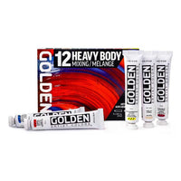 Σετ ακρυλικών χρωμάτων GOLDEN Heavy Body Mixing 12 x 22 ml