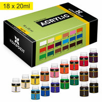 Σετ ακρυλικών χρωμάτων Kompozit STANDART 18 x 20 ml