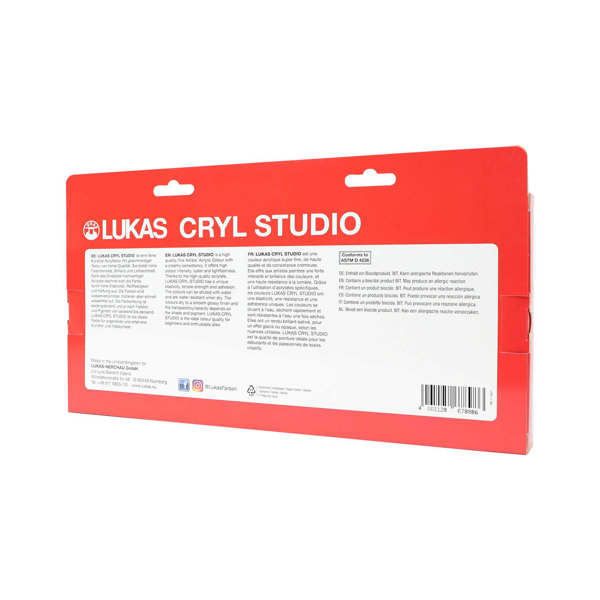 Σετ ακρυλικών χρωμάτων LUKAS Cryl Studio 9 x 100 ml