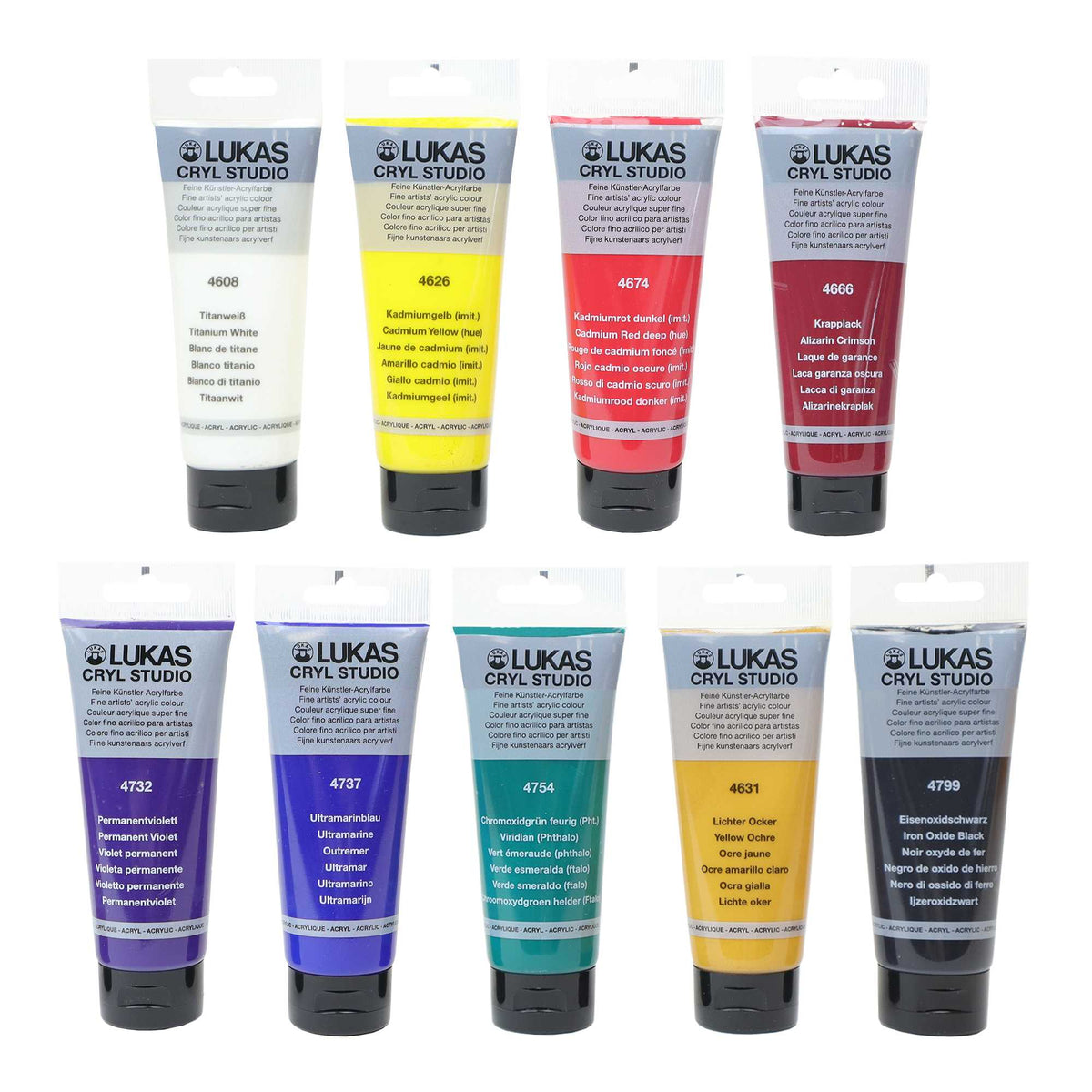 Σετ ακρυλικών χρωμάτων LUKAS Cryl Studio 9 x 100 ml