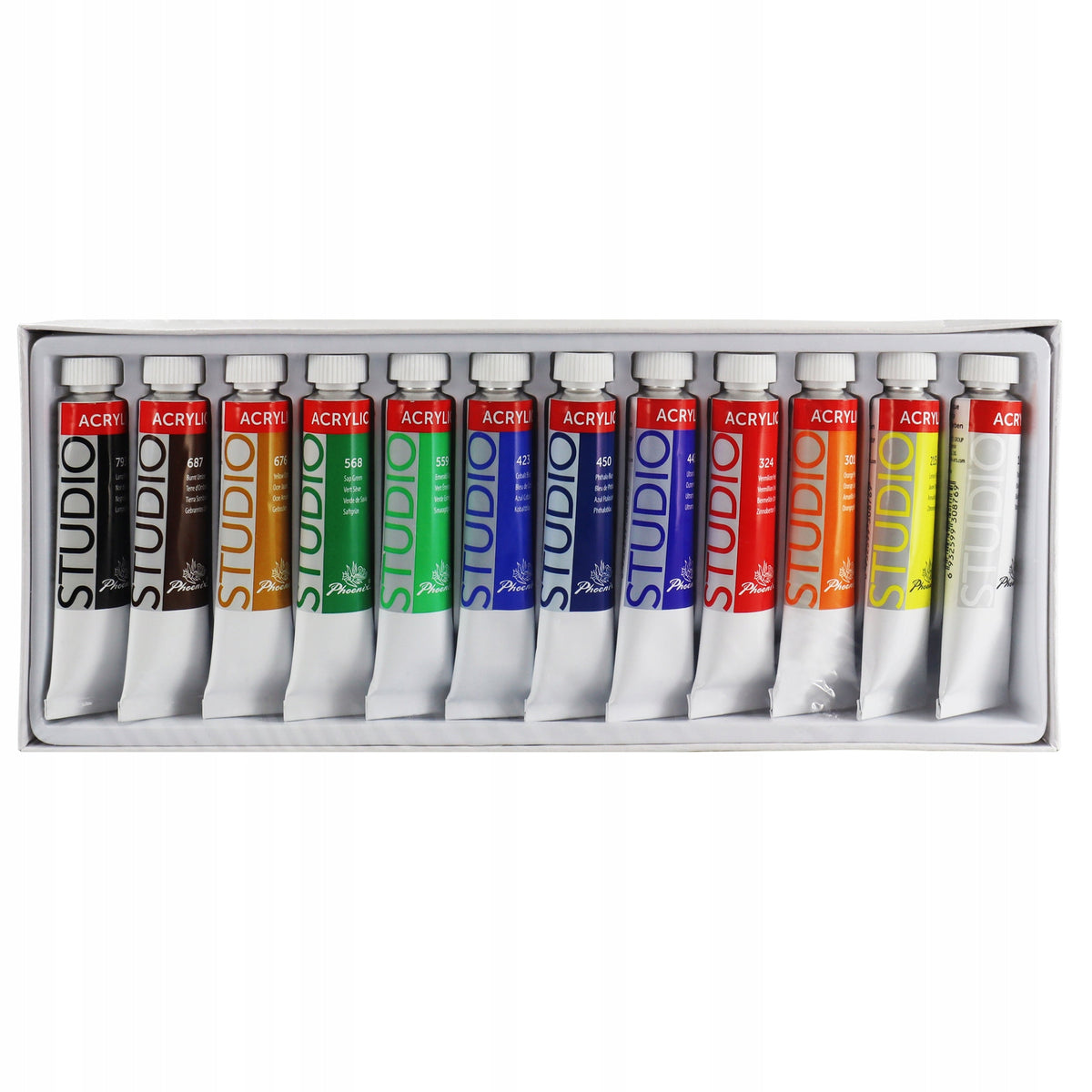 Σετ ακρυλικών χρωμάτων Phoenix 12 x 12 ml