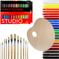 Σετ ακρυλικών χρωμάτων Phoenix Studio 24 x 12 ml με πινέλα και παλέτα