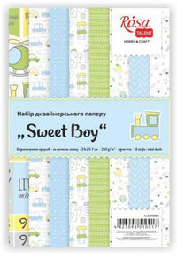 Σετ χαρτιού scrapbooking Sweet Boy 21 x 29,7 cm | 8 φύλλα