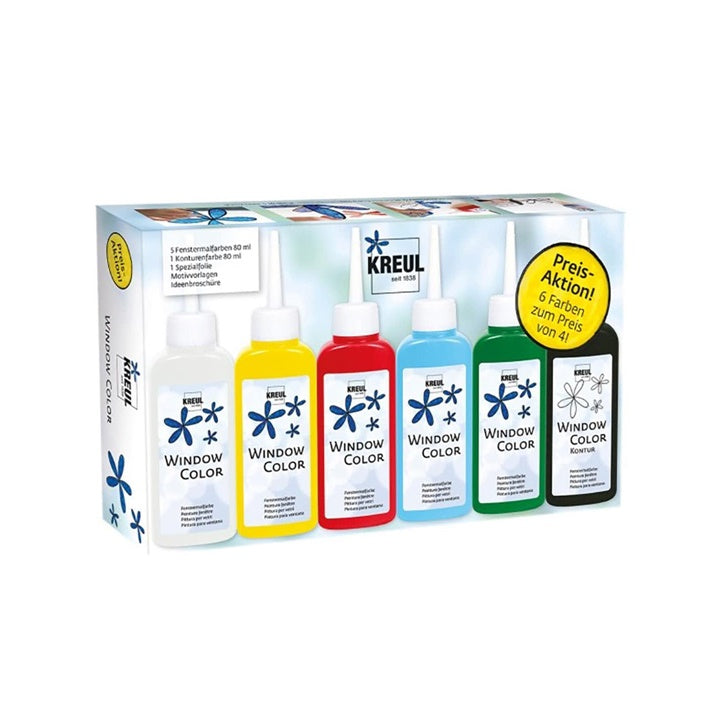Σετ χρώματα για γυαλί KREUL