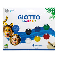 Σετ χρωμάτων face painting GIOTTO Make Up 6 x 5 ml με πινέλο και σφουγγαράκι