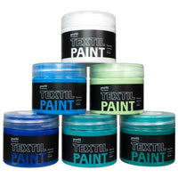 Σετ χρωμάτων για σκούρα υφάσματα Profil Blue Lagoon 6 x 50 ml