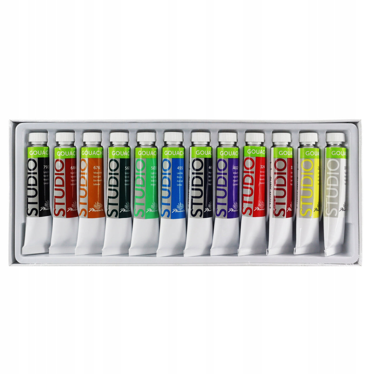 Σετ χρωμάτων γκουάς Phoenix, 12–24 x 12 ml