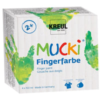 Σετ δακτυλομπογιές με γκλίτερ MUCKI - KREUL σετ 4 x 150 ml