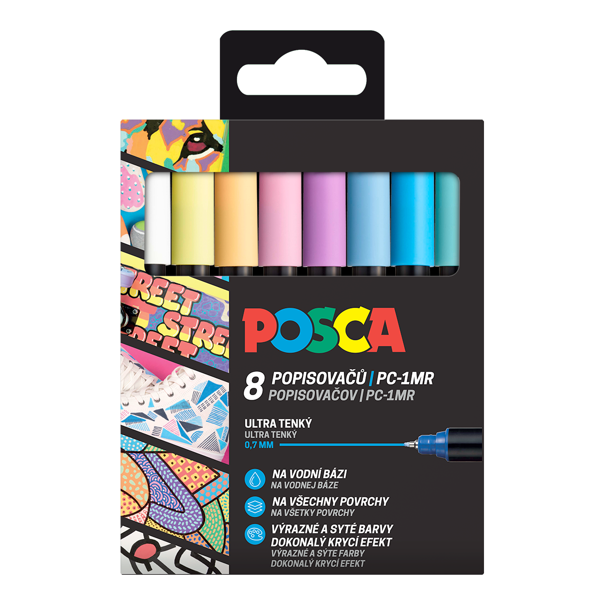 Σετ μαρκαδόροι Posca σε παστέλ χρώματα (8 τμχ)