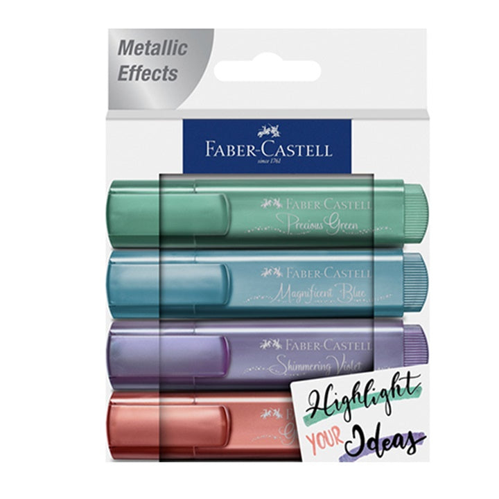 Σετ μαρκαδόρων μεταλικ Faber-Castell - 4 τεμάχια