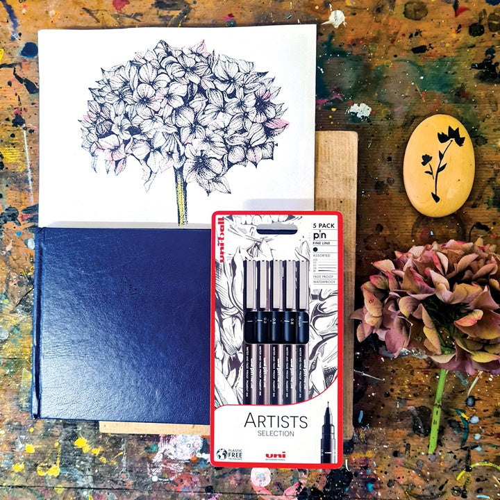 Σετ μαρκαδόρων UNI PIN fineliner Artist Selection 5 τεμ.