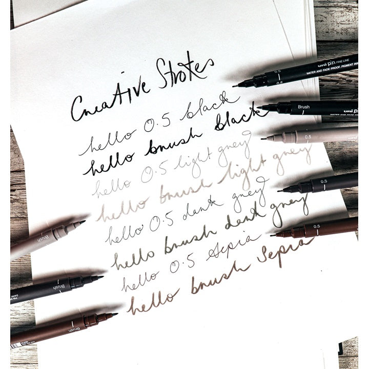 Σετ μαρκαδόρων UNI PIN fineliner Creative Strokes 8 τεμ.