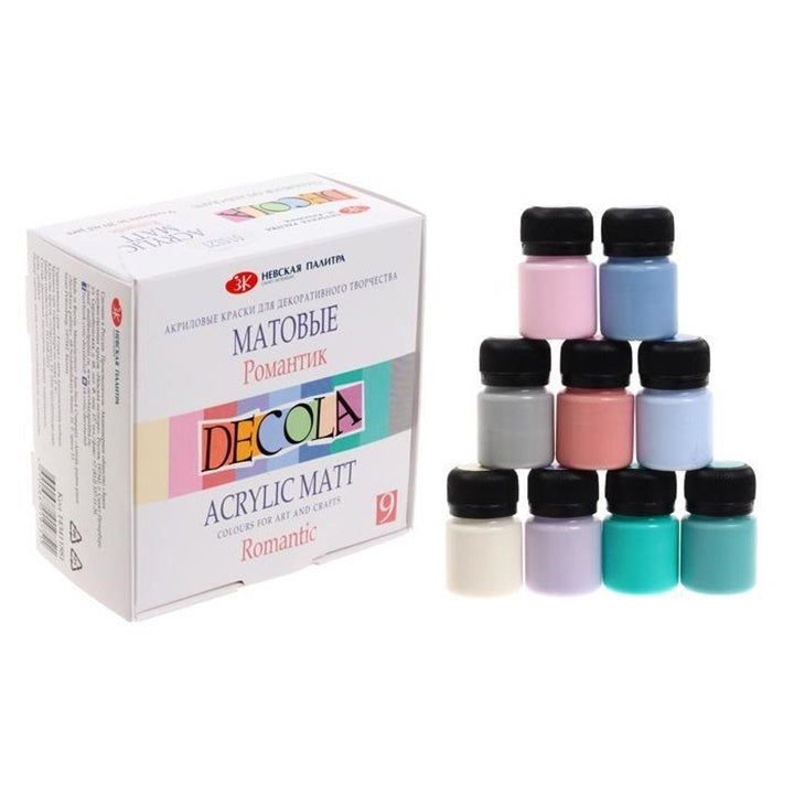 Σετ ματ ακρυλικά χρώματα Decola 9x20 ml