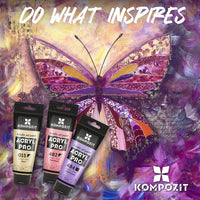 Σετ μεταλλικών ακρυλικών χρωμάτων ACRYL PRO Kompozit 15x75 ml