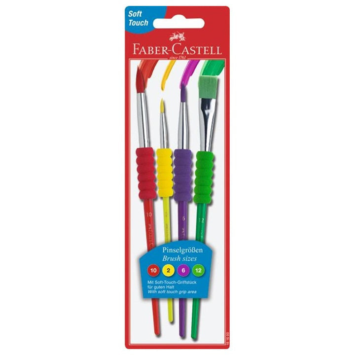 Σετ πινελα Faber-Castell Soft - 4 τεμ