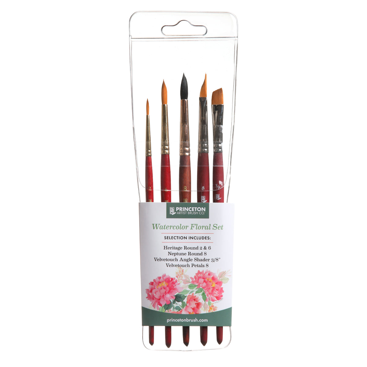 Σετ πινέλα Princeton Watercolor Floral - 5 τεμάχια