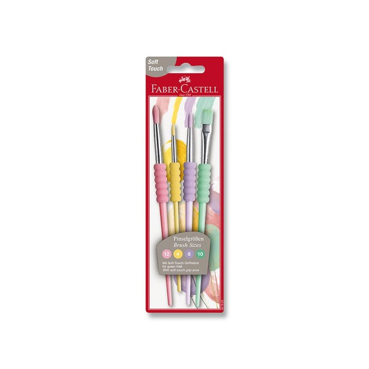 Σετ πινέλων Faber-Castell Soft - 4 τεμ