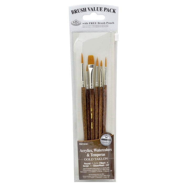 Σετ πινέλων Royal and Langnickel Gold Taklon Brushes Set