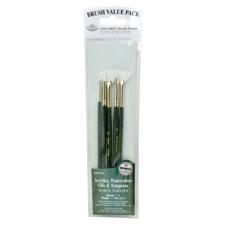 Σετ πινέλων Royal and Langnickel White Taklon Brush Set